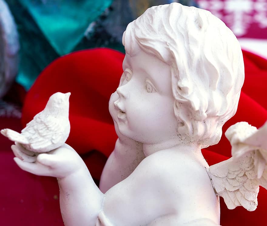 Angel, Figure, Sculpture, Angel Figure, Wing, christianity, statue, religion, small, cute, child