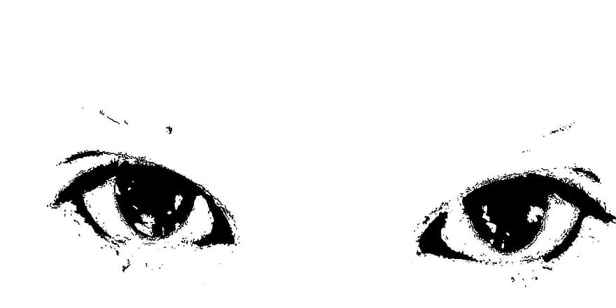 Augen, Auge, abstrakt, schwarz, Hintergrund