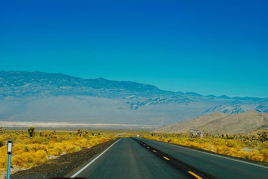 panorama, estrada, montanhas, dirigir, cadeia de montanhas, cenário, cênico, folhagem, areia, deserto, natureza