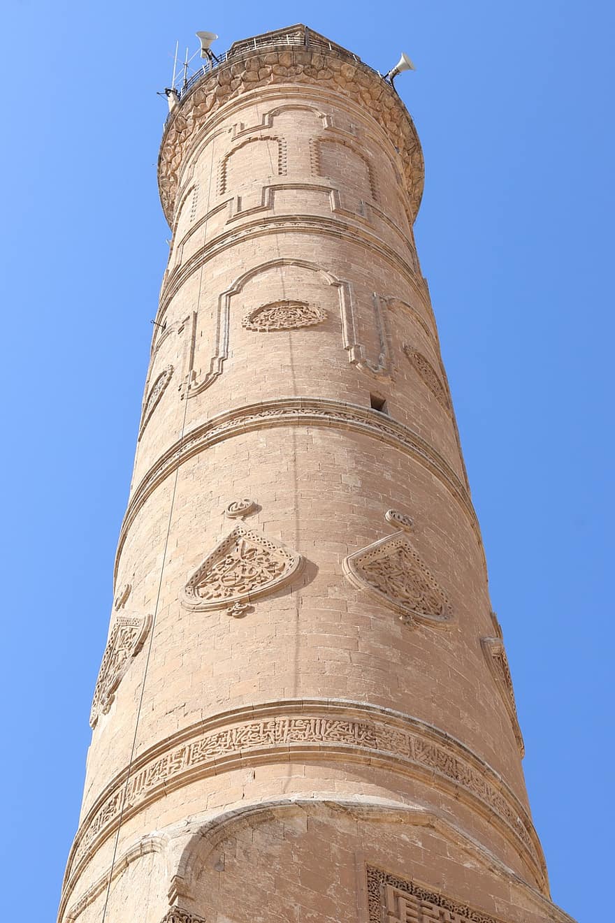 minaret, Ulu-moskeen Mardin, arkitektur, historisk, reise, turisme
