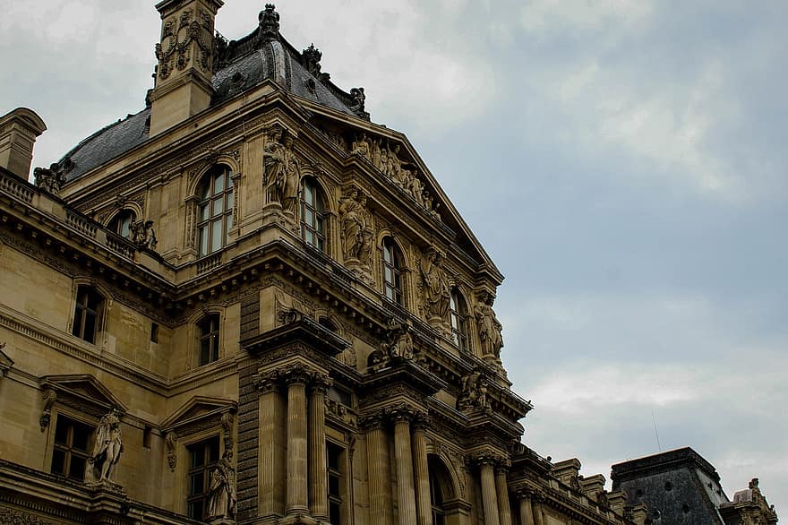 Building, Facade, Monument, City, Famous, Louvre, Museum, Paris, Architecture, France, Travel