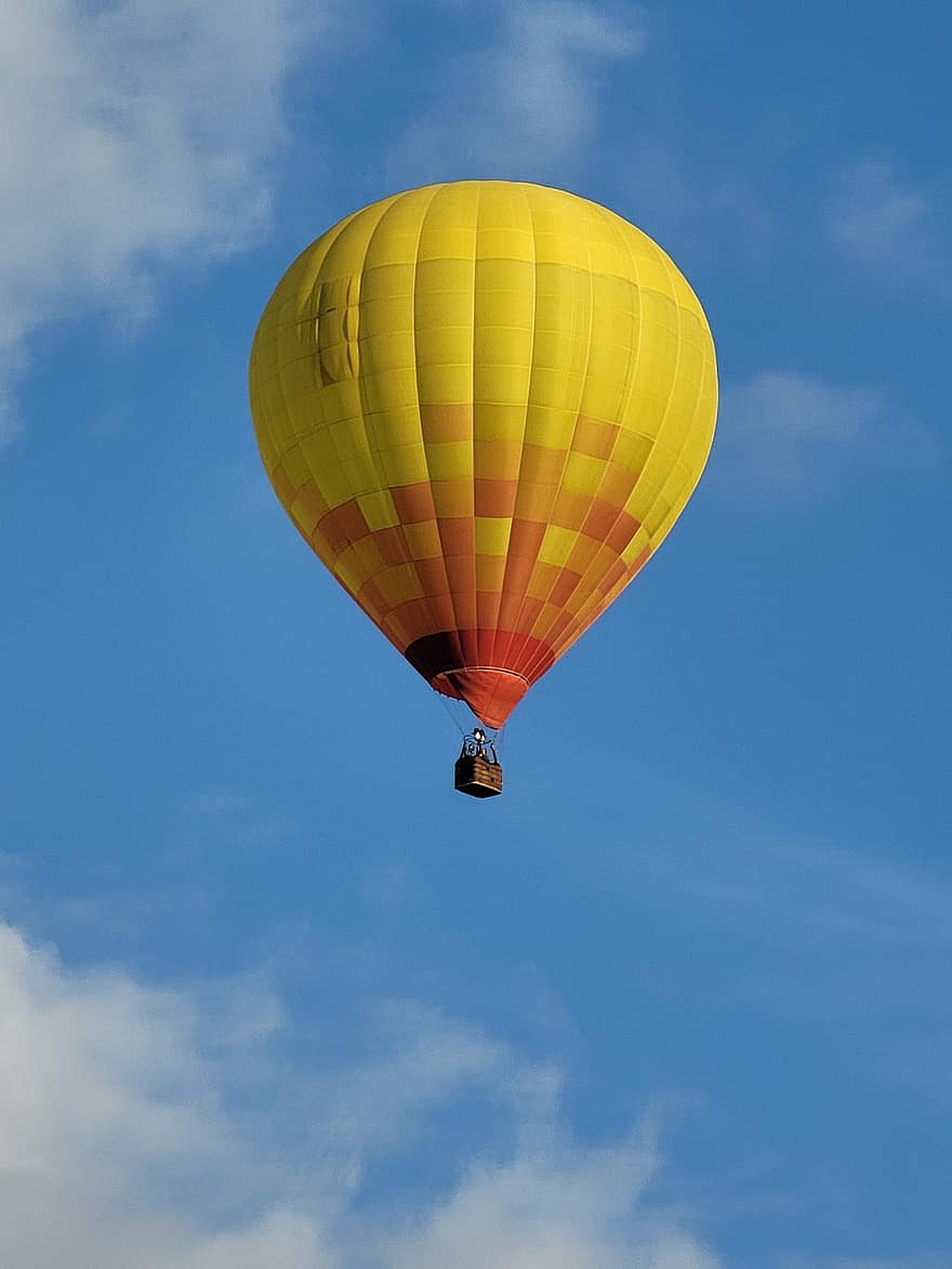 heteluchtballon, vliegtuig, avontuur, reizen, vlucht
