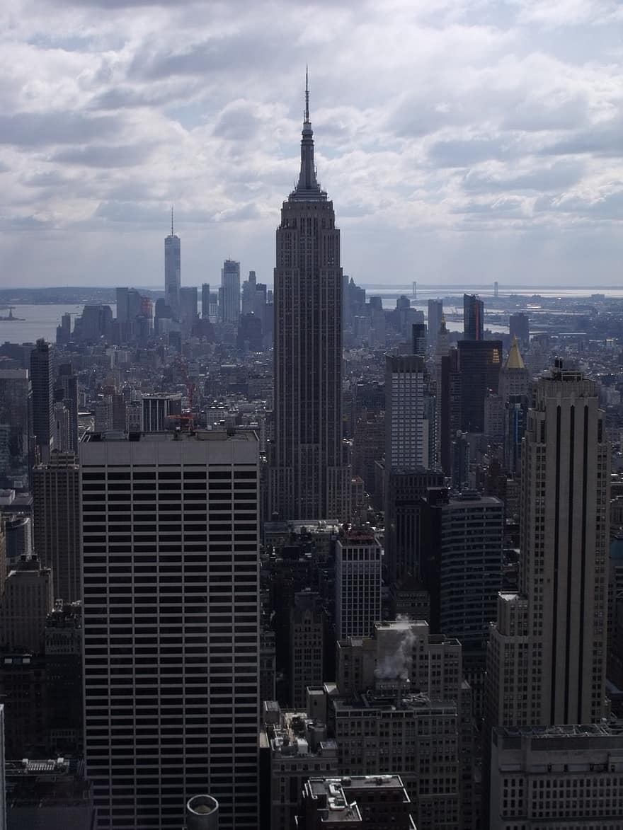kota, perjalanan, new york, pariwisata, Empire State Building, bangunan, urban