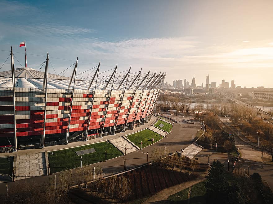 стадион, сграда, строителство, Варшава, спорт, архитектура