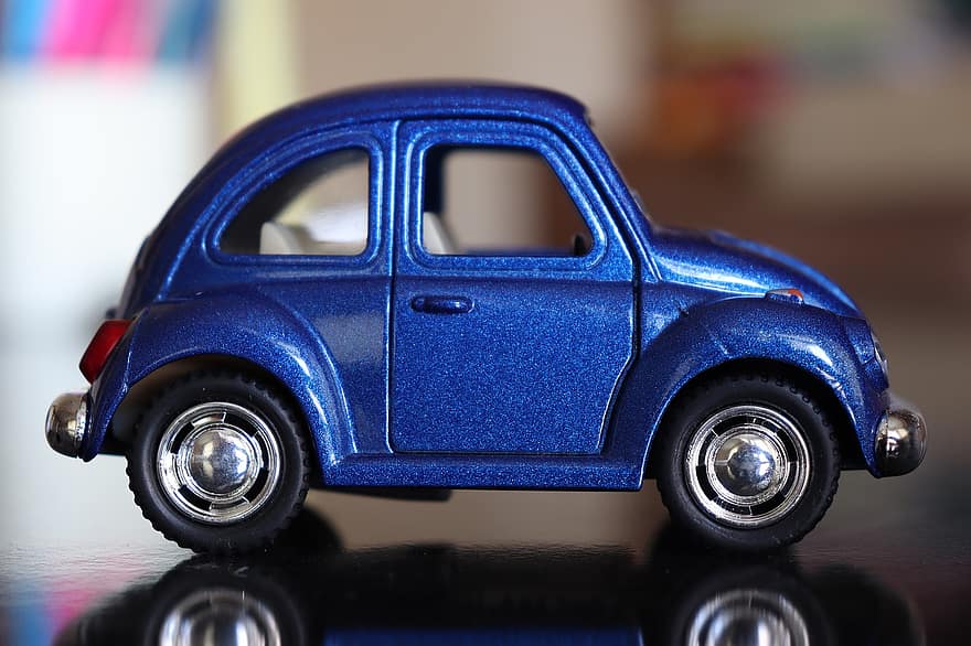 auto, speelgoed-, motor, miniatuur, vervoer, landvoertuig, klein, wijze van transport, blauw, wiel, detailopname