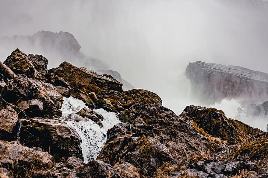 cascada, rocas, Cataratas del Niágara, niebla, agua, caídas, escénico, naturaleza, Niágara, Ontario, Canadá