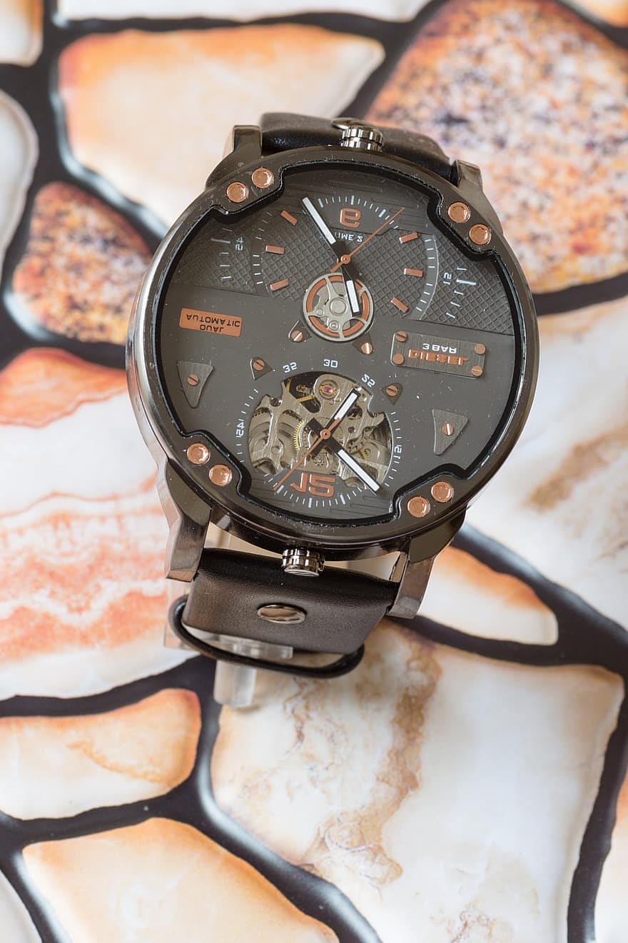 Wristwatch, Watch, Time, Diesel, Hours, Minutes, Timepiece, Accessory, Fashion, Designer, equipment