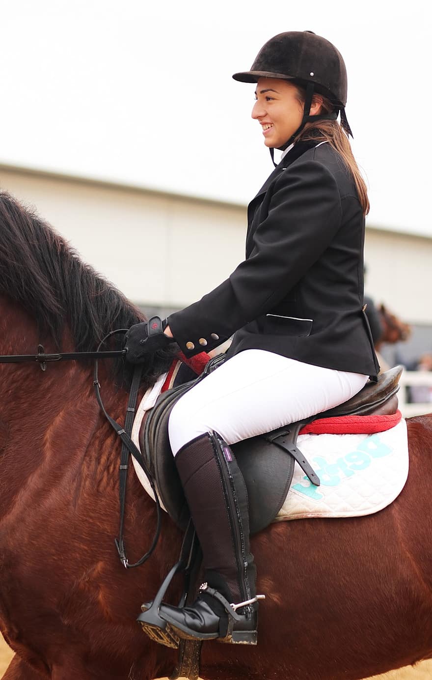 Woman, Rider, Horse, Equine, Equestrian, Saddle, Animal, Farm, Sport, Exercise, Athlete