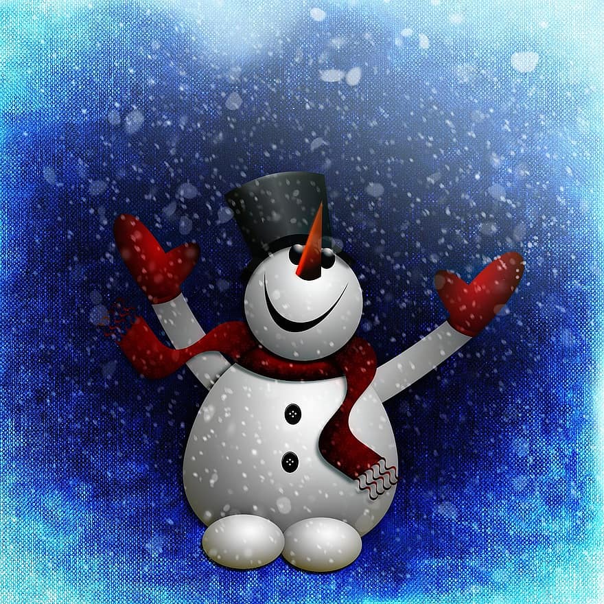 χιονάνθρωπος, χιόνι, χαριτωμένος, γλυκός, λευκό, χειμερινός, μαγική χιόνι, χιονόπτωση