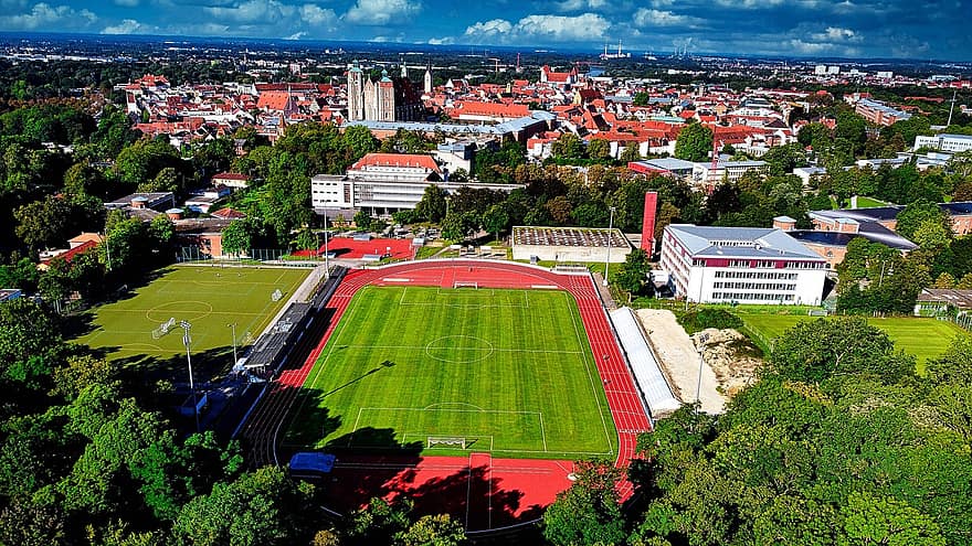 lapangan sepak bola, Stadion Olahraga, kota, sepak bola, trek dan lapangan, olahraga, arena, Stadion Mtv, Mtv Ingolstadt, ingolstadt
