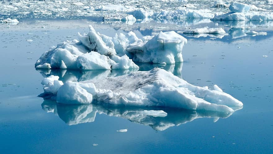 айсберг, льодовикове озеро, лід, сніг, мороз, холодний, озеро, зима, води, рефлексія, природи