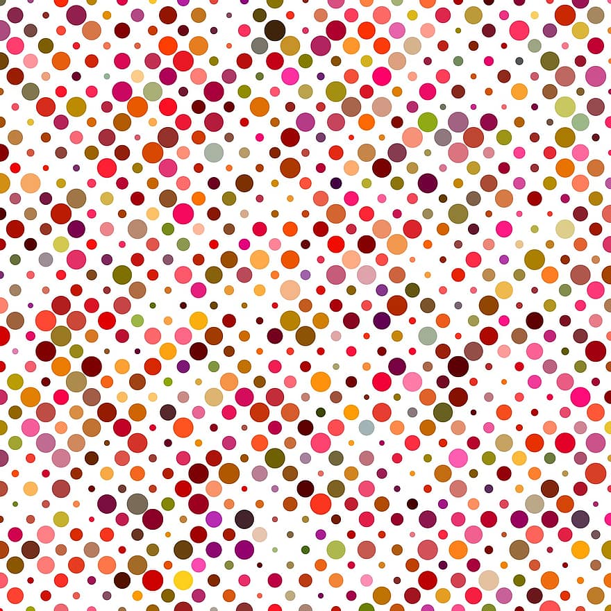 Colorful, Background, Circle, Pattern, Dots, Varying, Bubble, Red, Geometric, Fleck, Abstract