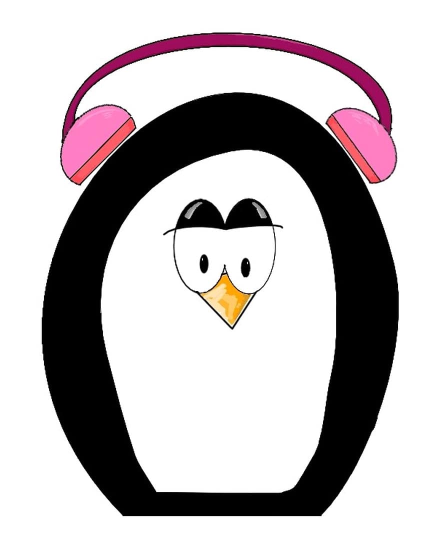 pingvin, fågel, natur, djur-, tecknad serie, illustration, söt, vektor, isolerat, symbol, dator grafik