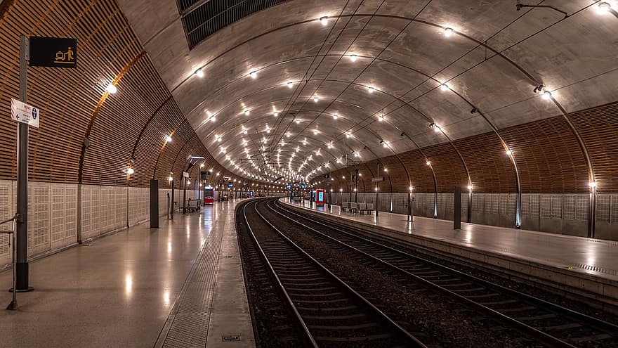 túnel, estación de tren, carril, luces, ciudad, arquitectura, adentro, subterráneo, transporte, estación de metro, punto de fuga