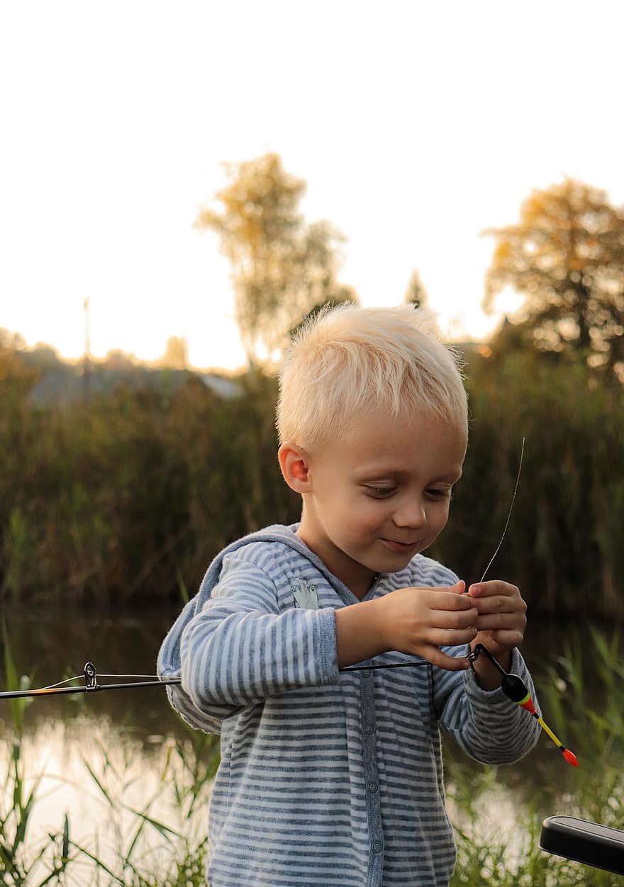 Kid, River, Countryside, Outdoors, Little Boy, Child