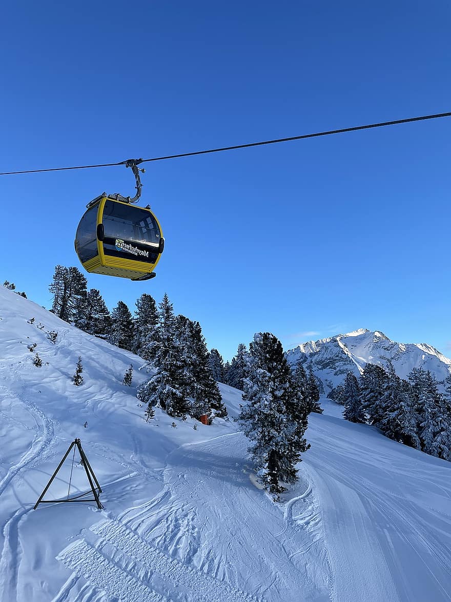 sneeuw, kabelbaan, berg-, Oostenrijk, skilift, Tirol, zillertal, Zillertal, bergen, Alpen, mayrhofen