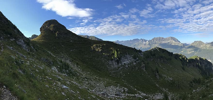 Calanca Alpine Path, alpine rute, Alpene, alpine, eventyr, gå, himmel, topper, ekskursjoner, fotturer, fjellene