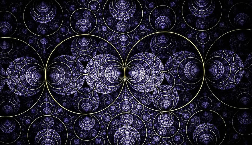 fractal, blau, decoratiu, intricat, textura, resum, art fractal