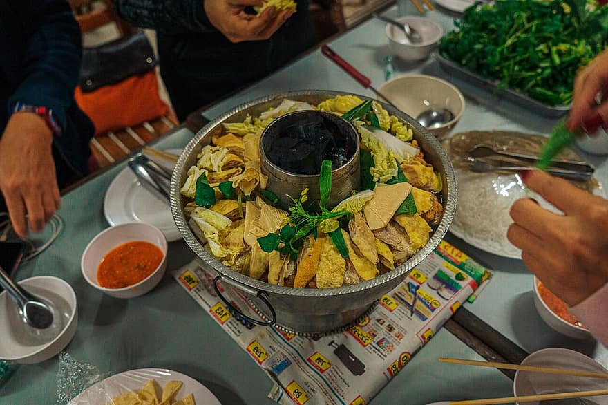 Thai mat, måltid, maträtt, mat, kök, tradition, kultur, utsökt, restaurang