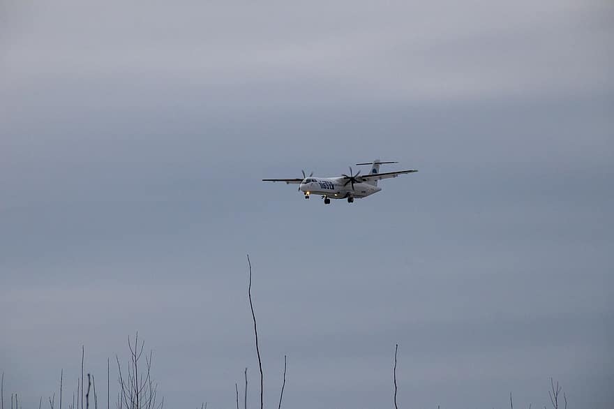 مطار ، طيران ، ATR-72 ، الهبوط ، اخلع