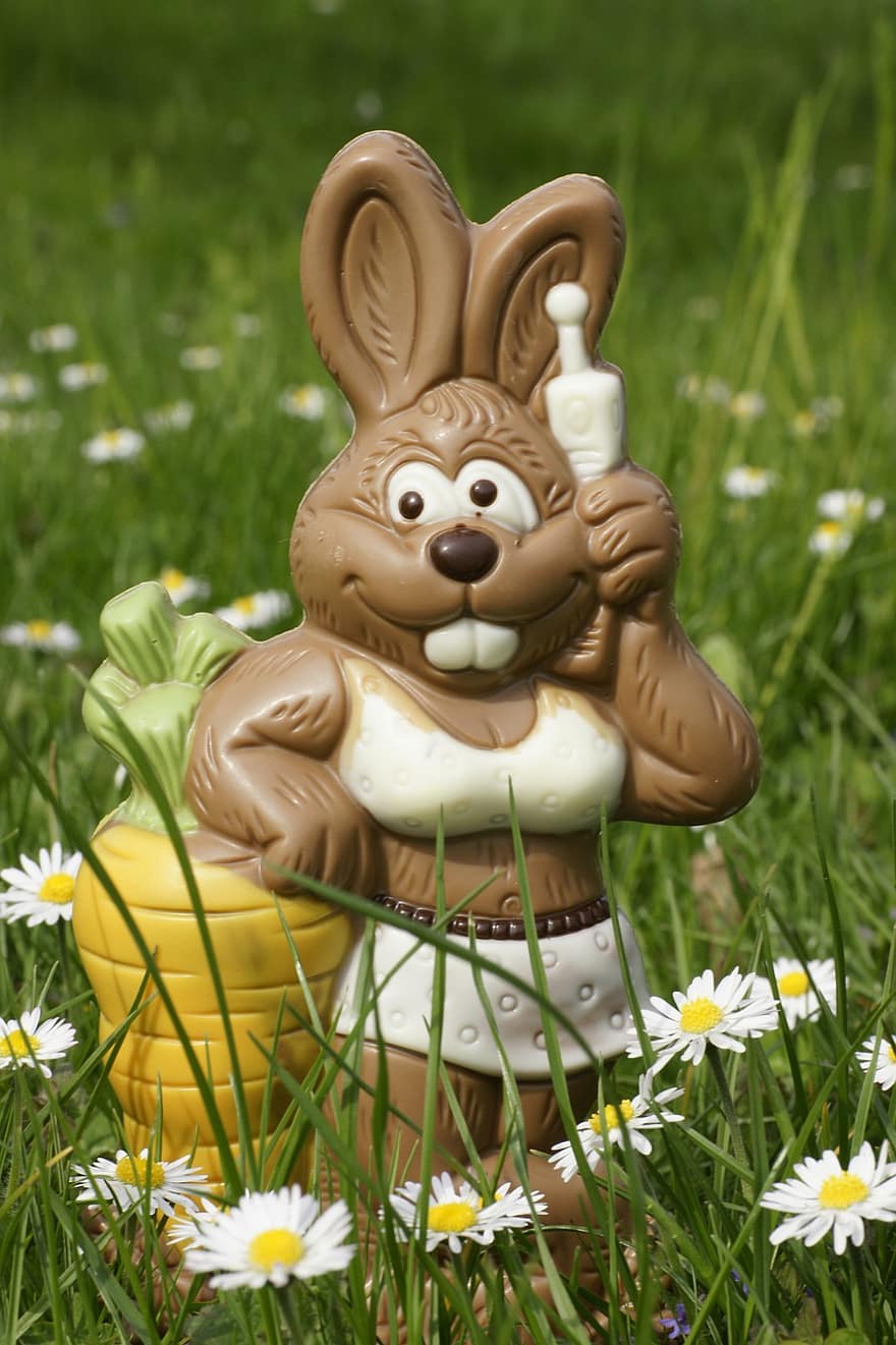 イースターのウサギ、お祝い、チョコレートバニー