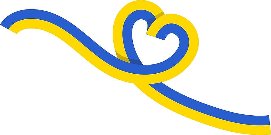 inimă, Ucraina, simbol, steag, ilustrare, vector, proiecta, abstract, fundaluri, albastru, model