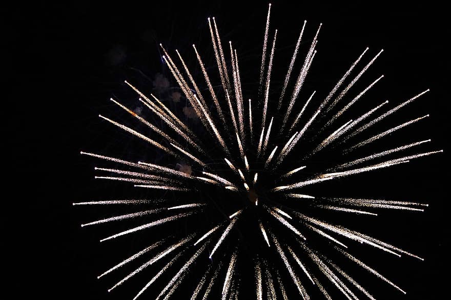 vuurwerk, pyrotechnisch, nacht, Nieuwjaar, viering, feest, Oudjaarsavond