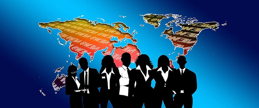 기치, 머리글, 실업가, 팀, 대륙, 지구, 세계, 글로벌, 국제 노동자 동맹, 그룹, 협력