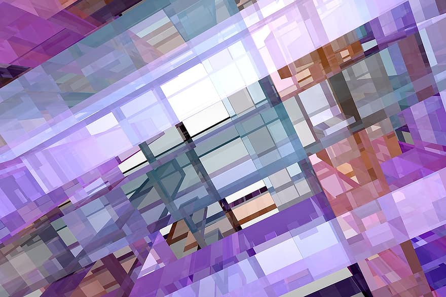 Abstraction, Transparency, Brown, Purple, Rectangle, 3d, Rendering, System Reflection Namespace, Light, Background, Fantasy
