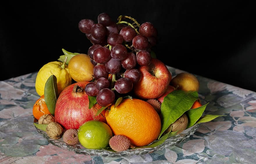 natürmort, meyve, Masadaki Meyveler