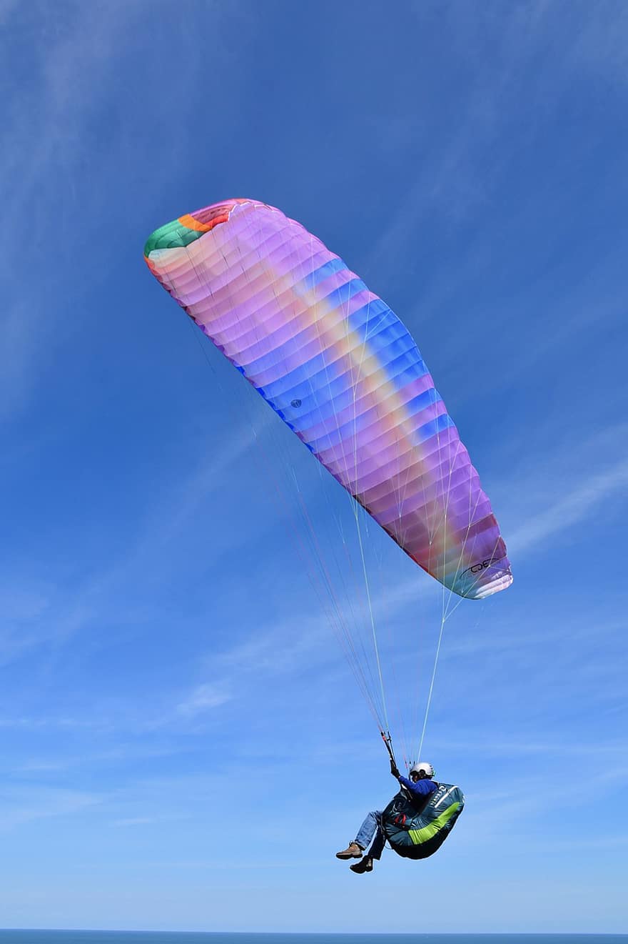paragliding, paralotnia, piąte koło, samolot, lot, latać, pogoda, wolny czas, sport