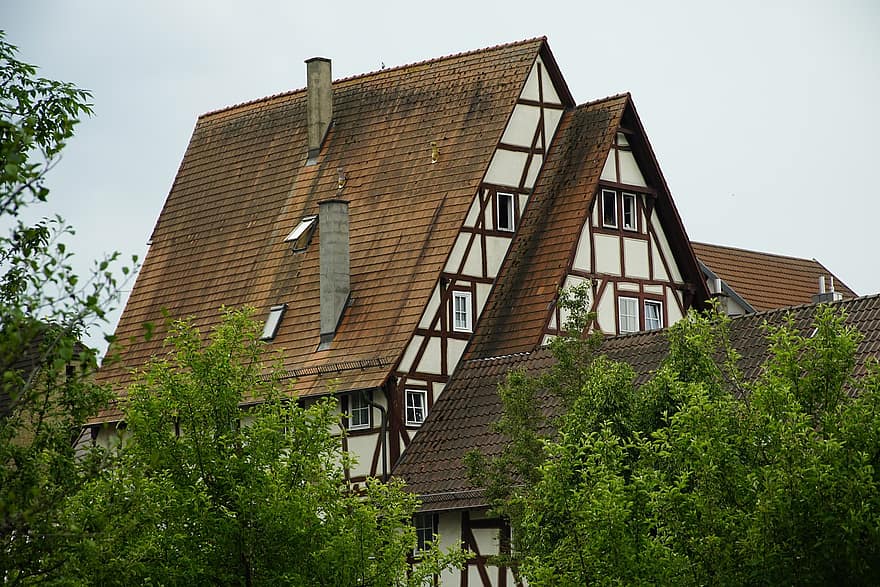 casa, entramado de madera, arquitectura, arquitectura medieval, edificio, techo, madera, exterior del edificio, antiguo, historia, ventana