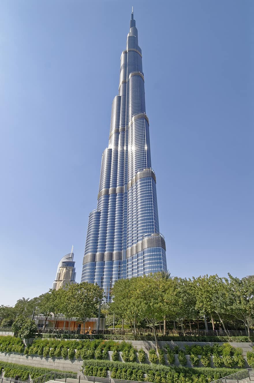 u a e, Dubai, Miasto, Burj Khalifa, architektura, budynek, wieżowiec, wieża, drapacze chmur, nowoczesny, okno