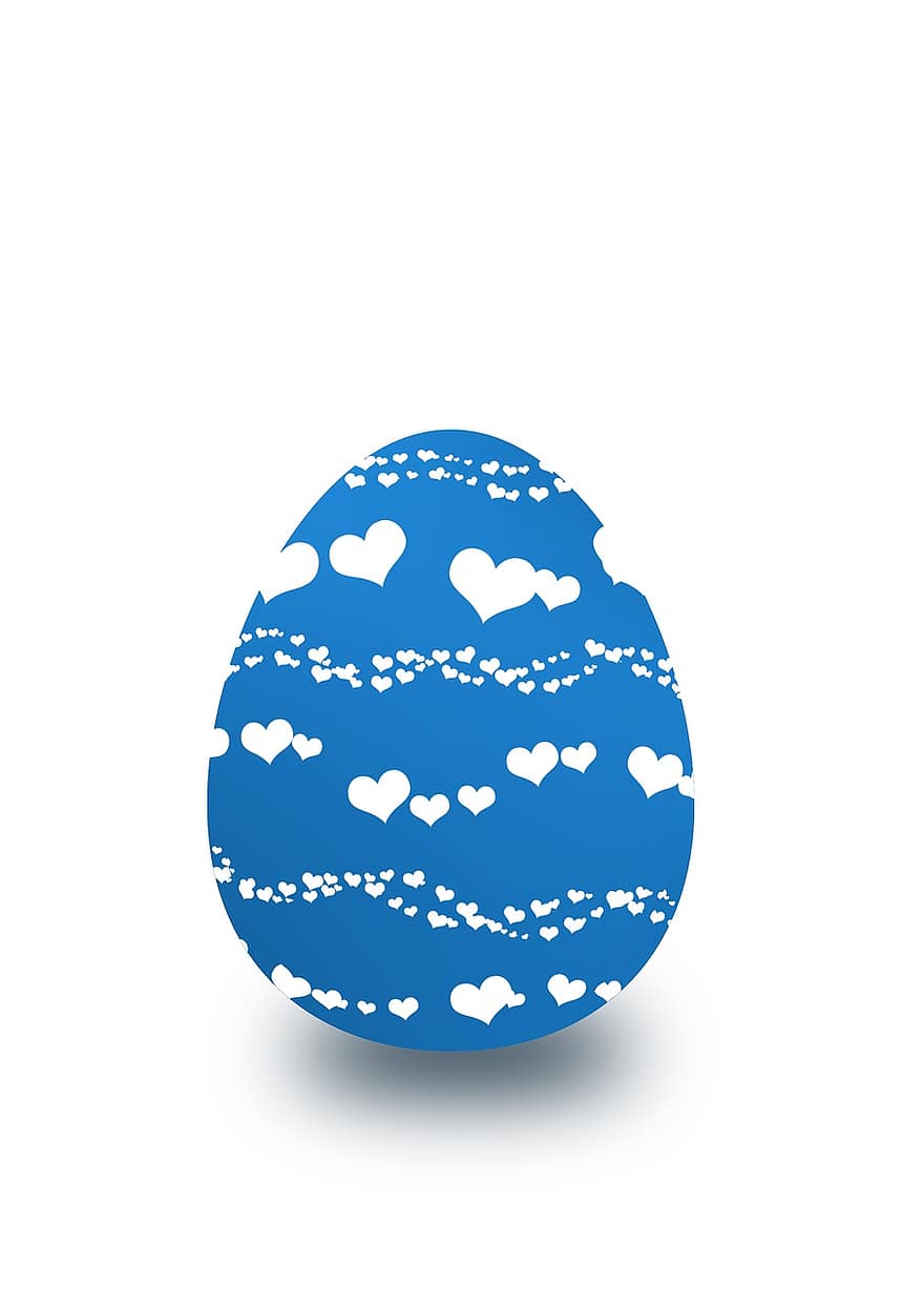 huevo, Pascua de Resurrección, huevo de Pascua, esférico, festival, festivo, corazón, bola, aislado, decoración, vistoso