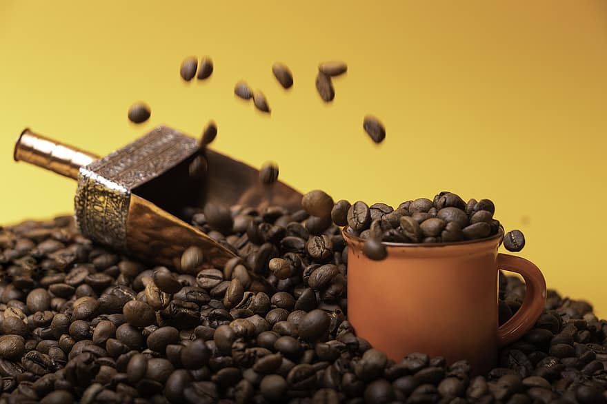 kopi, kacang polong, benih, kafein, kafe, aroma, panggang, makanan, minuman, coklat, aromatik