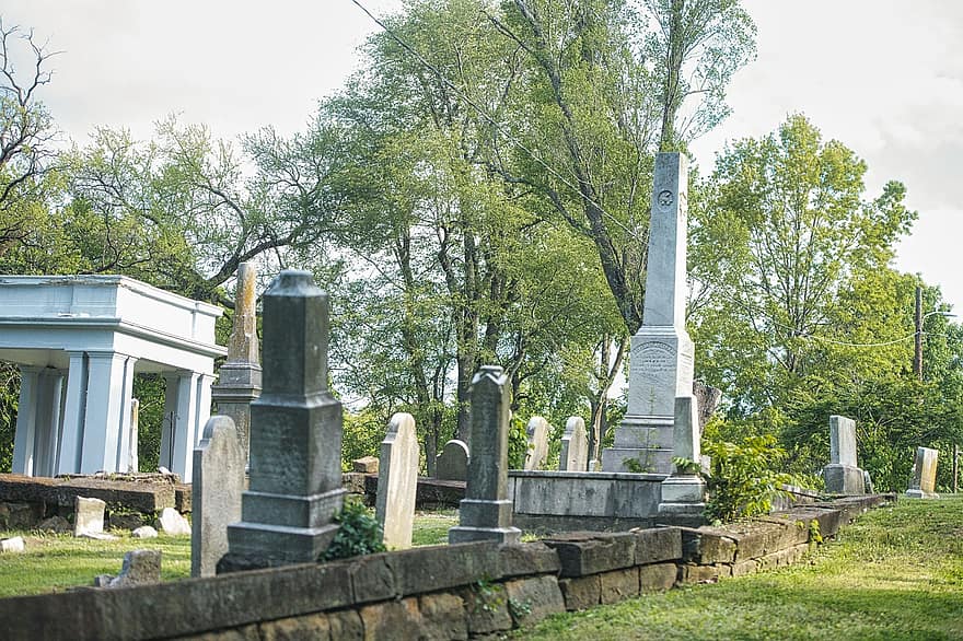 kirkegård, begravelse, gravstene, mindesmærke, grav