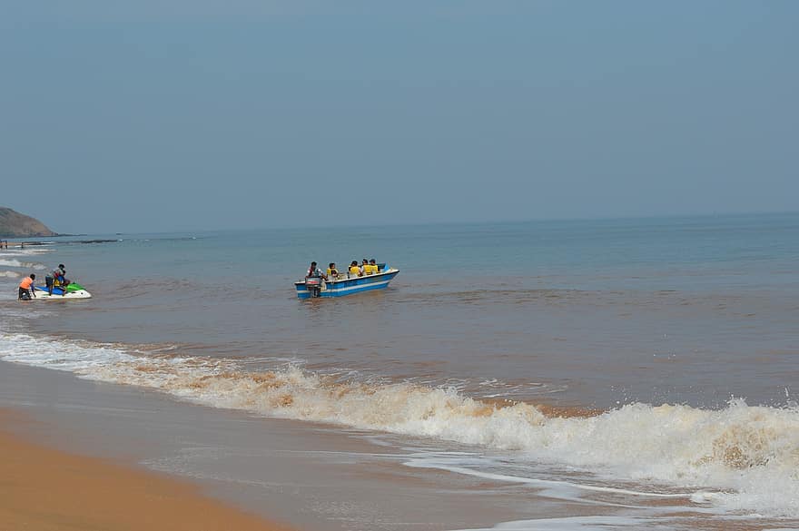 Boat, Beach, Ocean, Travel, Vacation, Holiday, Activity, Tourists, Wave, Sea, Coast