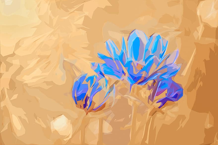 anemone, fiori, fiori di primavera, fiori blu, beige, dolce, facile, flora
