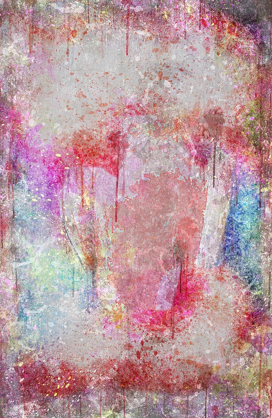 Background, Art, Abstract, Watercolor, Vintage, Colorful, Texture, Scratch, Artistic, T-shirt, Design