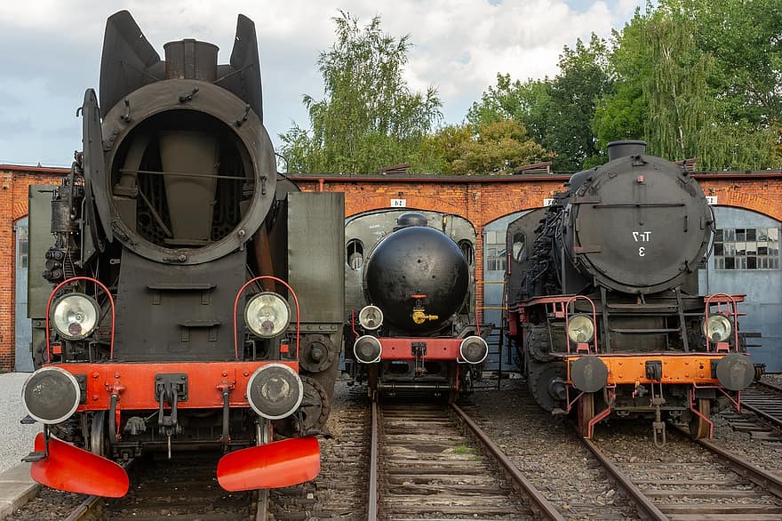 локомотиви, пар, локомотив, поїзд, паровоз, старий, ностальгія, історично, залізниця, Вінтаж, транспорт