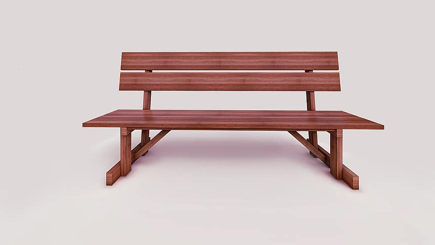 banco, asiento, de madera, material