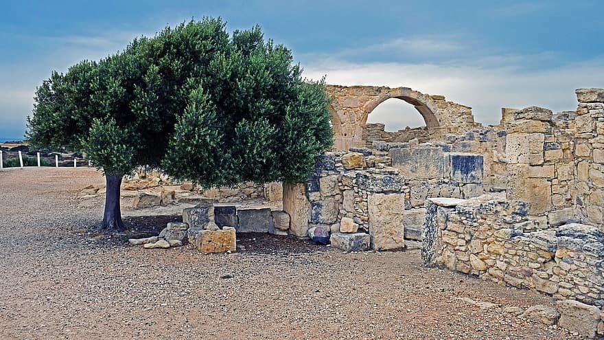 Кипр, руины, древний сайт, исторический сайт, археология, раскопки, ориентир, старые руины, древний, архитектура, известное место