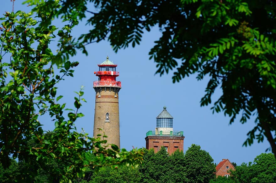 far, turnuri, cape arkona, rügen, clădiri, Reper, coastă, western pomerania, Mecklenburg