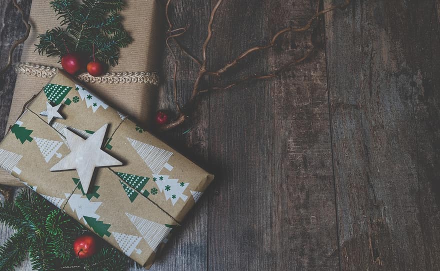 Weihnachtsgeschenk, Geschenk, Dezember, Jahreszeit, Hintergrund, Feiertage