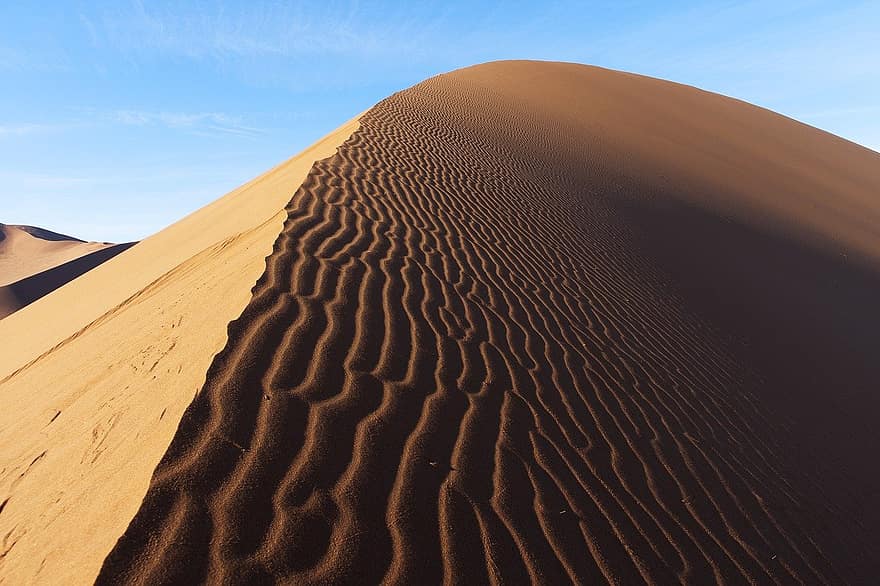 gurun namib, pasir, bukit pasir, gurun, pemandangan, alam, indah, Taman Nasional, namibia