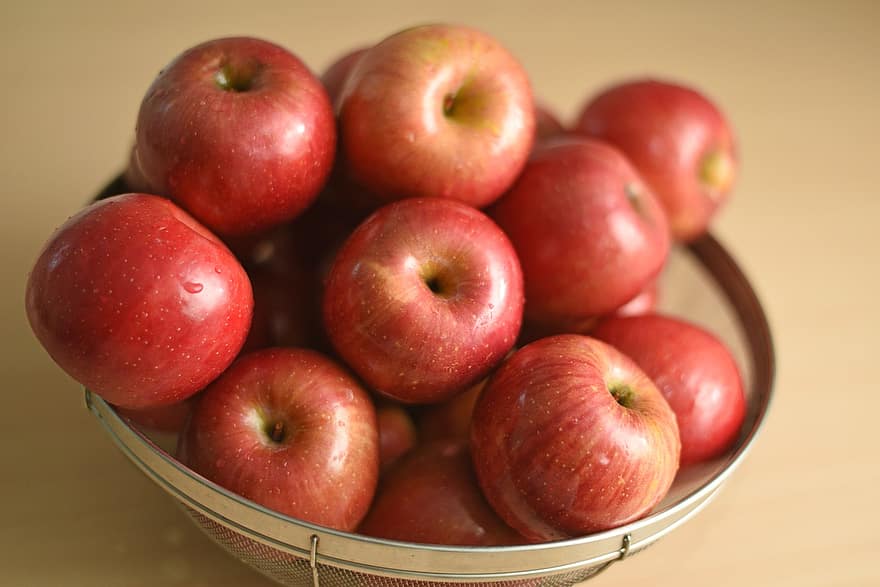pomes, fruites, menjar, produir, saludable, nutrició, vitamines, orgànic, fruita, poma, frescor