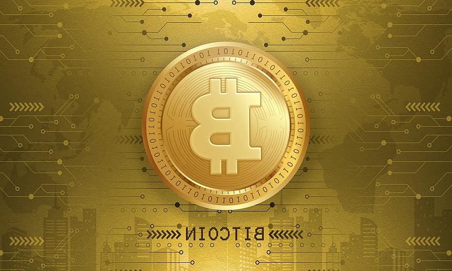 Bitcoin, kryptovaluta, blockchain, valuta, krypto, digitalt, teknologi, virtuell, Metaverse, futuristiske, penger