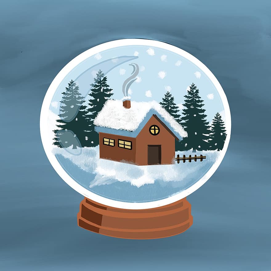Snow Globe, Globe, Winter, Christmas, Decoration, Cute, Glass, Cheerful, Design, Decorative