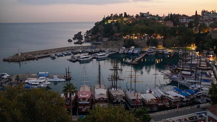 Sea, Island, Boats, Ocean, Travel, Outdoors, Exploration, Antalya, Turkey, Kaleici, Sail