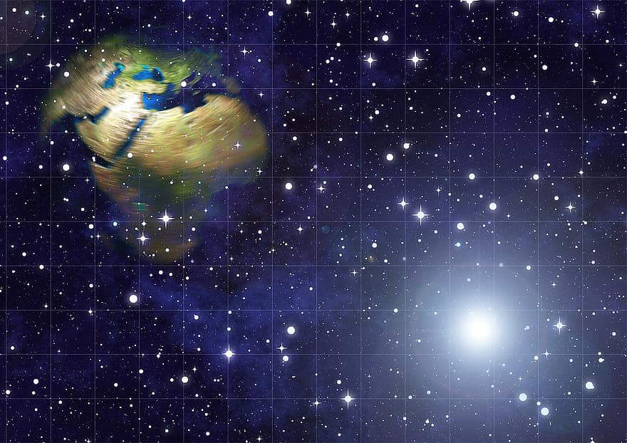 zemes, pasaulē, debesis, telpa, planētas, gaisma, Visumu, koordinātas